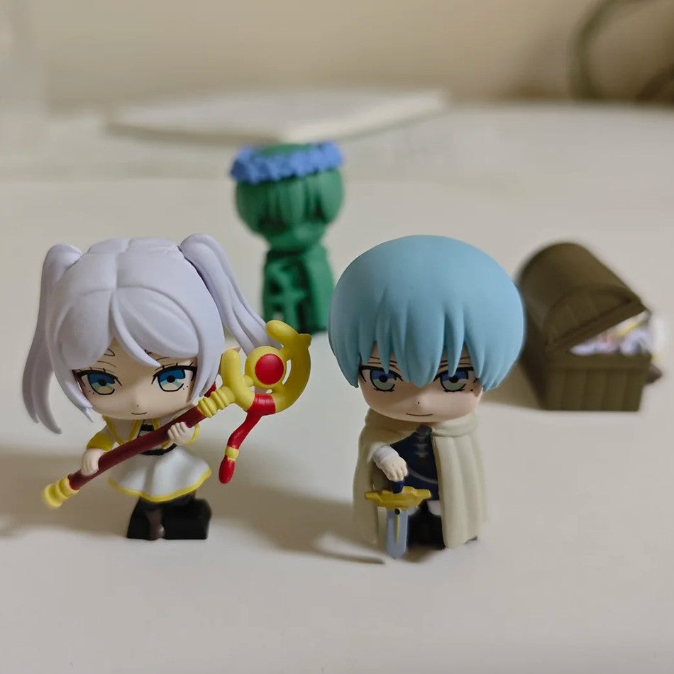 4-8 peças Frieren: Beyond Journey's End Anime Figura Bonecos de Ação Frieren Noodle Stopper Figura Coleção Modelo Brinquedos