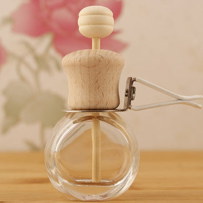 1 Unid. Frasco de Vidro Pendurado para Carro, Aromatizador de Carro, Frasco Vazio, Pingente Difusor de Aromaterapia, Decoração de Carro, Ornamento de Aromaterapia