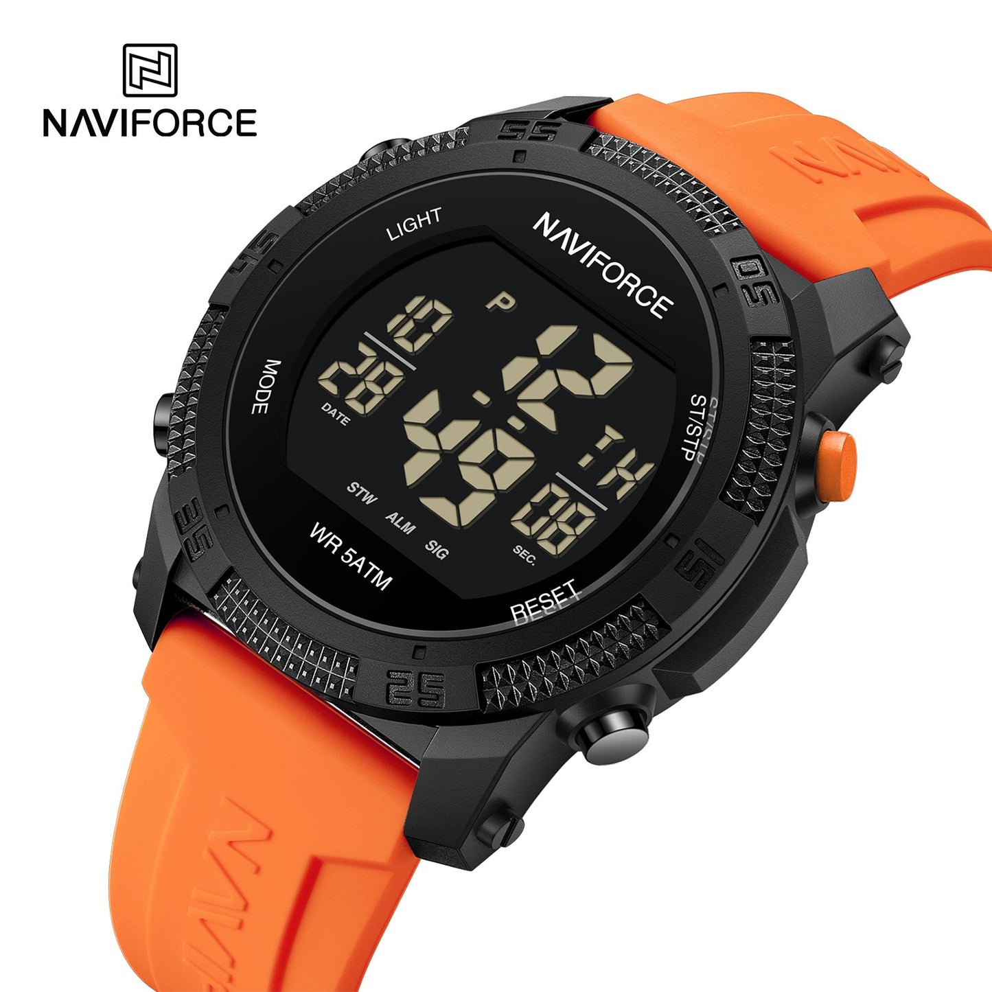 NAVIFORCE Brand Original Men Fashion Watch Water Resistant Personality Wristwatches Luxury Silicone Strap Electronic Clock 2024