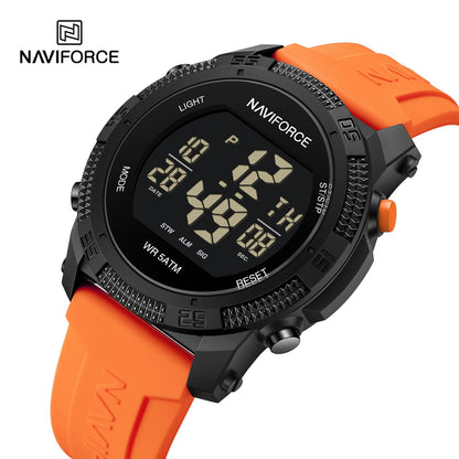NAVIFORCE Brand Original Men Fashion Watch Water Resistant Personality Wristwatches Luxury Silicone Strap Electronic Clock 2024