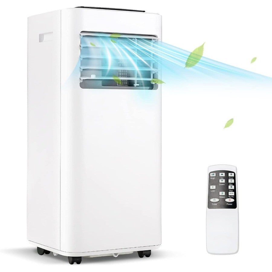 Ar-condicionado Portátil 8000 BTU 3 em 1 com Controle Remoto Desumidificador Temporizador 24h Kit Janela Pessoal de Pedestal A