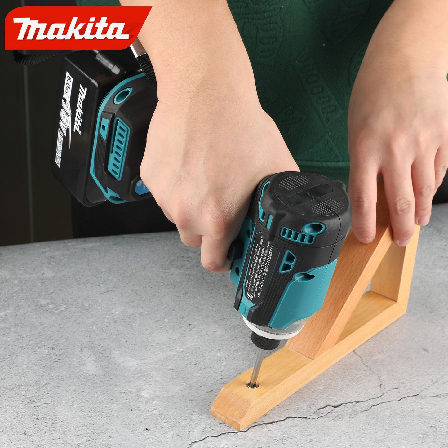 Parafusadeira de Impacto Makita DTD171 18V Brushless Chave de Fenda Recarregável Furadeiras Ferramentas Elétricas Sem Fio