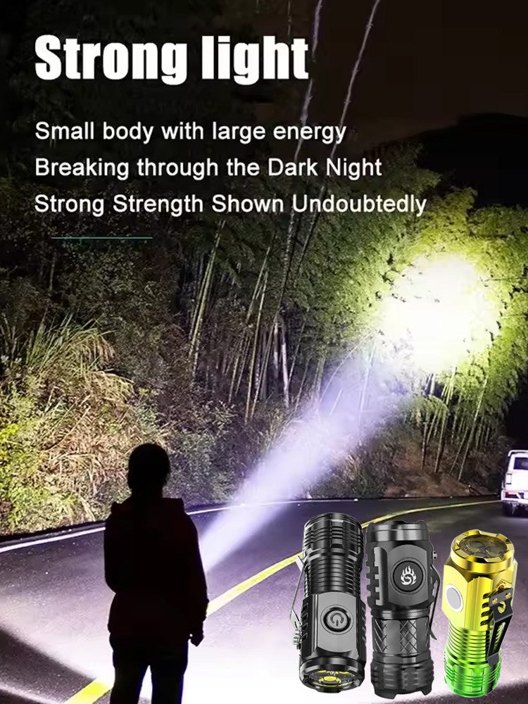 Super Bright MINI LED Flashlight USB Torch Rechargeable Zoom Fishing Lantern Powerful 3 Lighting Mode Outdoors Camping Lamp
