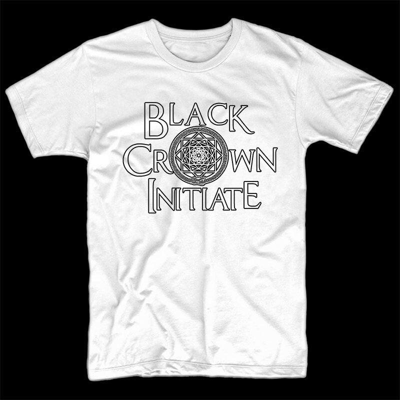 Black Crown Initiate LOGO V1 T shirt BLACK WHITE all sizes S-5XL