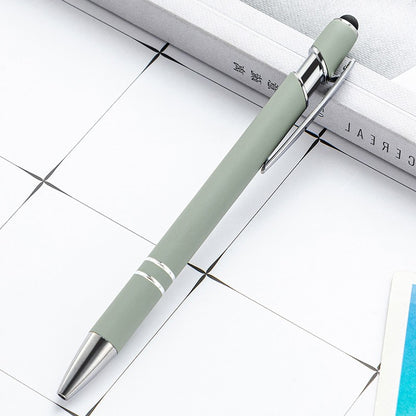 100 Pcs Light - Metal Capacitive Universal Touch Screen Stylus Ballpoint Pen Free Custom Logo Writing Stationery Office Gifts