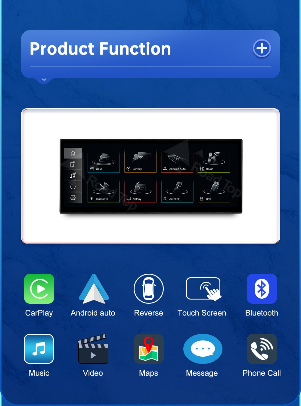 12.3'' Touch Display For Audi A3 S3 2014-2019 Road Top 12.3 Inch Multimedia Player Andriod Auto Link GPS Carplay Screen Car Play