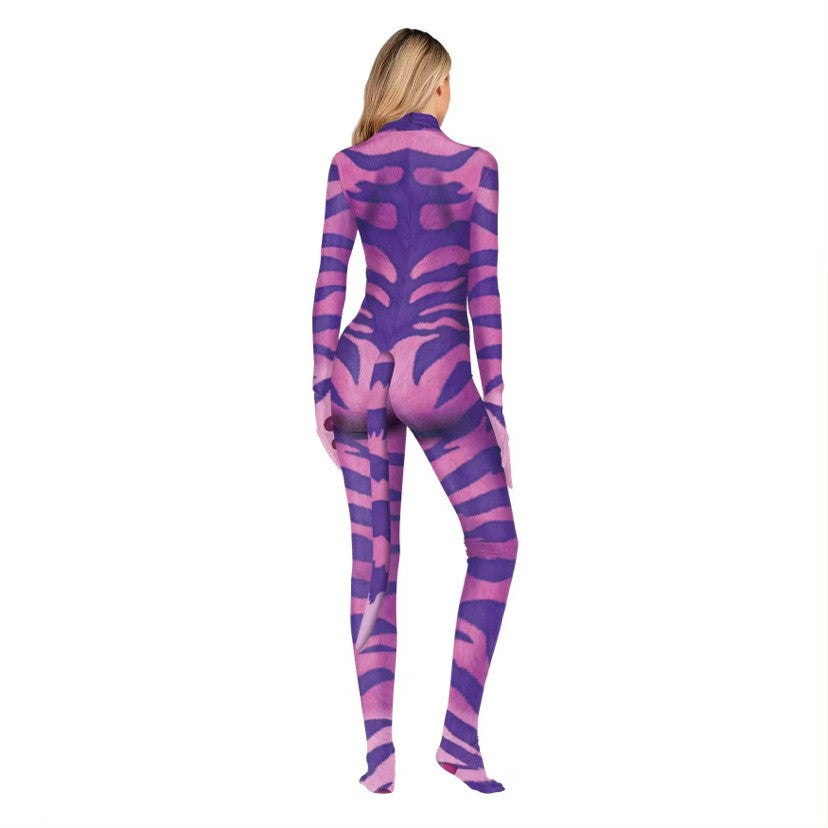 Avatar The Way of Water Cosplay Costume Tail Bodysuit Alien Halloween Birthday Theme Party Role Playing Outfit Adult Women Men