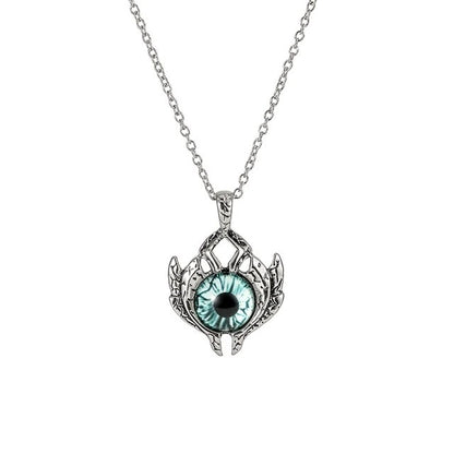 Colar com Pingente de Olho do Diabo em Formato de Pentagrama para Homens e Mulheres Joias Modernas Punk Retrô de Metal Não Ajustável de Gola Presentes