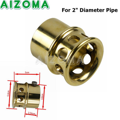 Universal 1-3/4" or 1.75" 2" 2.25" 2.5" Brass Exhaust Tips For Harley Chopper Bobber Sportster 883 1200 Muffler Pipe Plug Tube