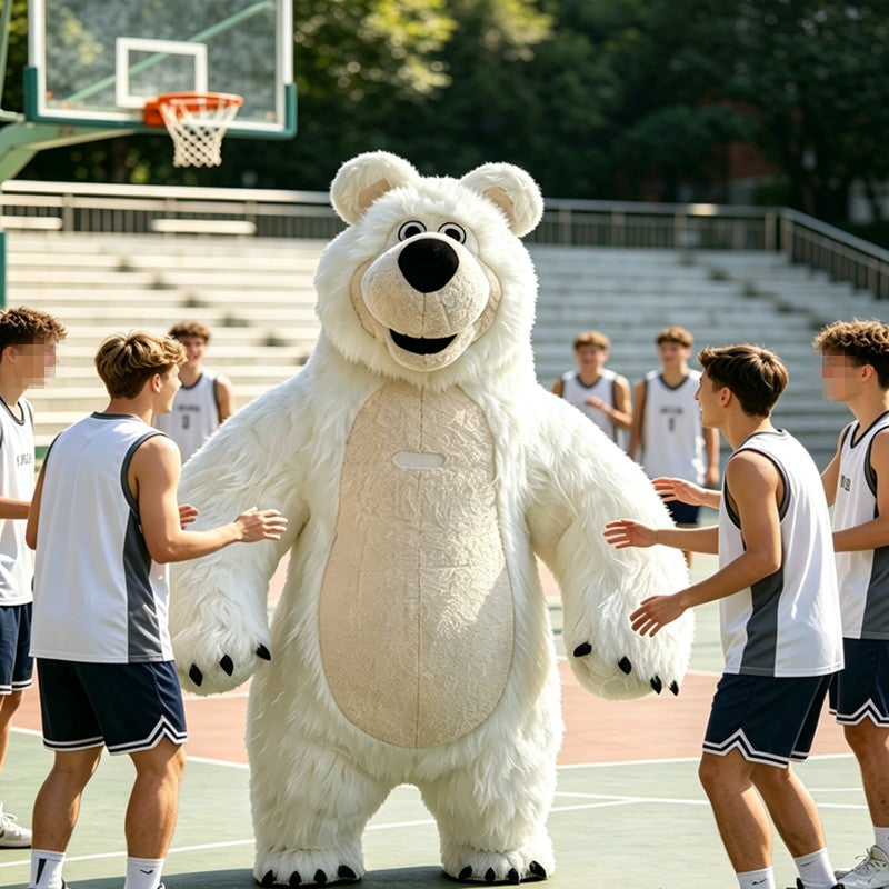 Inflatable Masha Bear Mascot Costume, A Walking Cartoon Doll Costume Suitable For Role-Playing, Applicable To Commercial Promoti