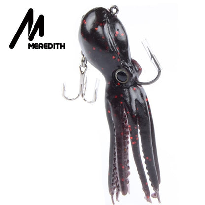 Isca de Pesca MEREDITH com Contrapeso Embutido 23g 9cm Cauda Longa Polvo Macio Isca Artificial de Silicone Macia