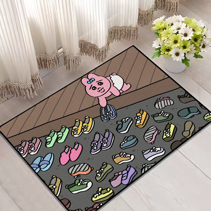 funny cartoon rabbit o-Opanchu U-Usagi small carpet Rug Home Decor Bedroom Mat Hallway Balcony Entrance Doormat Decoration