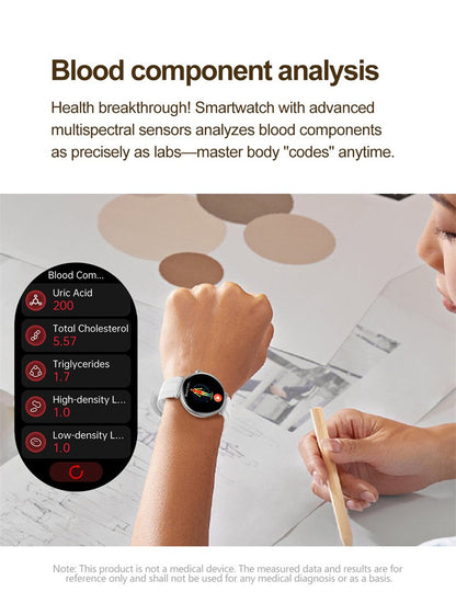 Women Smartwatch 1.32inch AMOLED Screen Call ECG Sport Watch Blood Pressure Micro physical examination AI dial Women Smart Watch