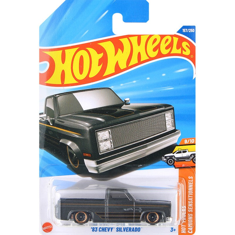 Hot Wheels C4982 2025-Q Case Alloy Cars,Ferrari SF90/F40/365 GTB4 Chevy Silverado,1:64 Diecast Model Collection toys for kids