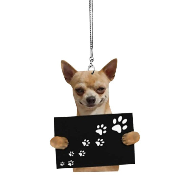 Car Pendant Practical Interior Cute Mini Puppy Pendant Anime Puppy Practical Car Ornament Toy Gift Hanging Decoration Accessory