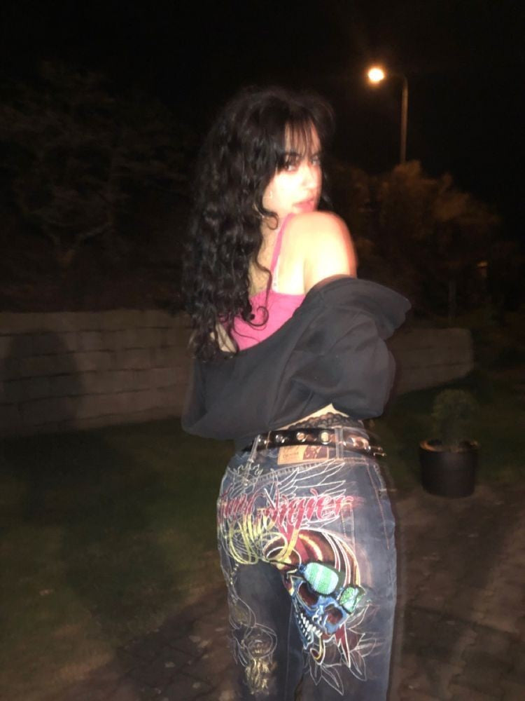 Baggy Wide Leg Y2K 2000s Loose Jeans Embroidered Buddha Casual Denim Pants Harajuku High Waist Straight Jeans Y2k Women Clothing