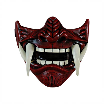 Japanese Samurai Oni Demon Mask Cosplay Horror Prajna Hannya Evil Killer Thicken Plastic Masks Halloween Party Costume Props