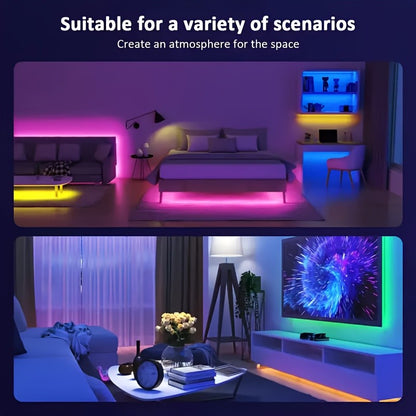 USB LED Strip Light APP Control IR Bluetooth Tape RGB IR Bedroom Living Room Self-adhesive TV Backlight Remote Lamp Diode Lights