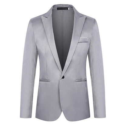 Autumn New Men's Casual Suit Casual Business Office Suit Jacket Solid Trendy Non-ironing Anti-wrinkle Slim Fit Men's Blouse