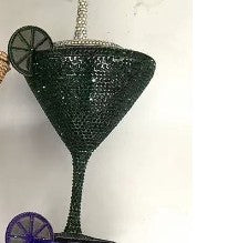 XIYUAN Women Luxury Branded Martini Crystal Evening Bag Elegant Cup Diamond Bridal Handbag Wedding Party Purses Lady Gift Clutch