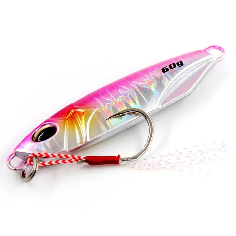 10-40 Peças Iscas de Pesca de Slow Jigging Anzóis de Assistência para Jigging Barbed Anzóis Simples com Pena de Rosca Pesca Isca de Pesca de Aço de Alto Carbono