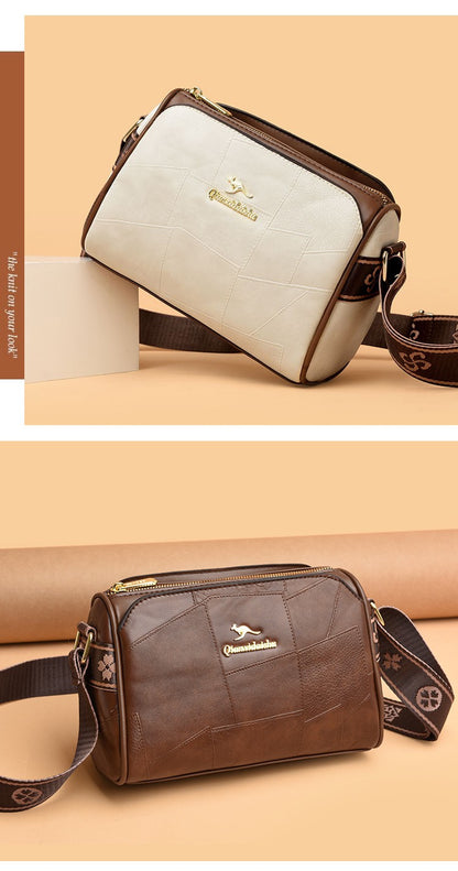 Luxury Kangaroo New Genuine High Quality Soft Leather Women Purses Cofrossbody Bag Designer Brand Ladies Shoulder Crossbody Bags