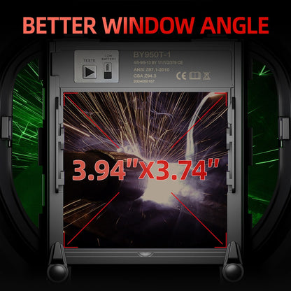 ANDELI Auto Darkening Welding Helmet Panoramic 180° View True Color 4 Arc Sensor Welding Mask for MIG MAG MMA Welder Machine