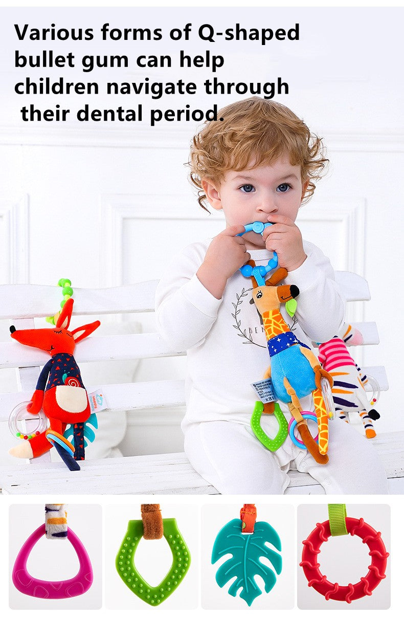 Baby Rattles Soft Giraffe Infant Crib Bed Stroller Spiral For Newborns Car Seat Early Education Development Handle Toys Gifts