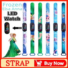 Disney Princess Kids Digital Watch Cartoon Action Figure Snow White LED Touch Waterproof Electronic Watch Toys for Children