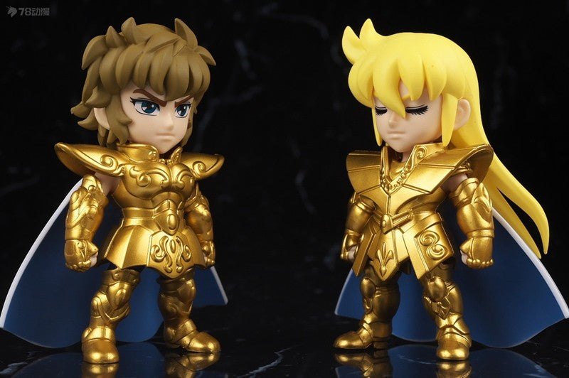 10cm Saint Seiya Anime Figure Myth Cloth Leão Aiolia Aquário Camus Câncer Máscara da Morte Cavaleiro de Ouro Zodíaco Japonês Bonecas Hobbies