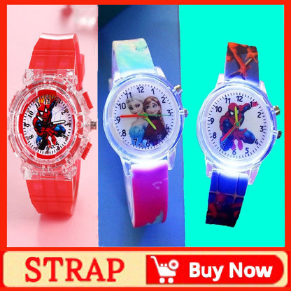 Disney Stitch Digital Kids' Watches Anime Figures LED Luminous Watch Touch Waterproof Electronic Sports Watch Kids Birthday Gift