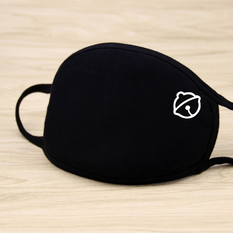 1PCS Black Mouth Mask Big Size Stop Air Pollution Home Cartoon Lovely Cotton Funny Teeth Masks Keep Warm Mouth Muffle Respirator
