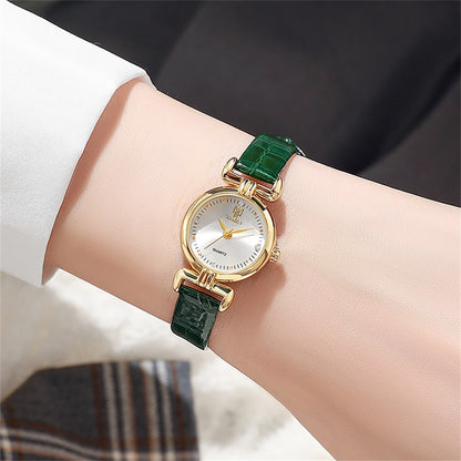 Ladies 2025 New Fashion Small Simple Diamonds Business Quartz Watch Women's Green Women Dress Clock Luxury Gift Wristwatch