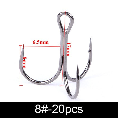 FTK Anzol de Pesca Bass com Três Pontas e Suporte para Isca, Suporte para Isca, Anzol de Isca, Conjunto de Anzóis de Manivela para Amarração de Mosca, Água Salgada, Anzol de Agulha para Pesca