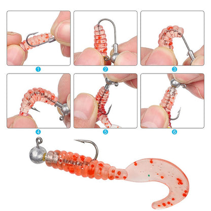 MrLurion 30pçs 1g 2g 3g 5g 10g 14g 18g 22g 25g 28g Anzol tipo jig head, anzol redondo para iscas soft e crank