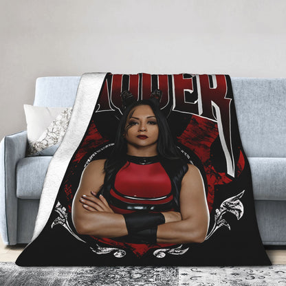 Stephanie Vaquer Wrestler Merch Blanket Soft Velvet  Throw Blanket Relax Bedspread