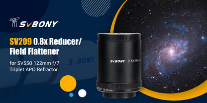 Svbony SV550 122mm Kits de Telescópio, F7 FPL51 Triplet APO com redutor de foco SV209, aquecedor de lente SV172, barra de alça SV211 203mm