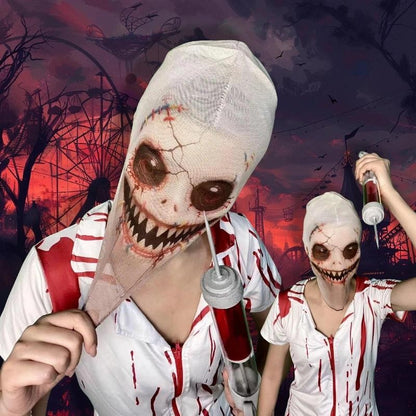 3D Digital Print Mask Creative Horror Cosplay Headscarf Halloween Party Hip Hop Headwear