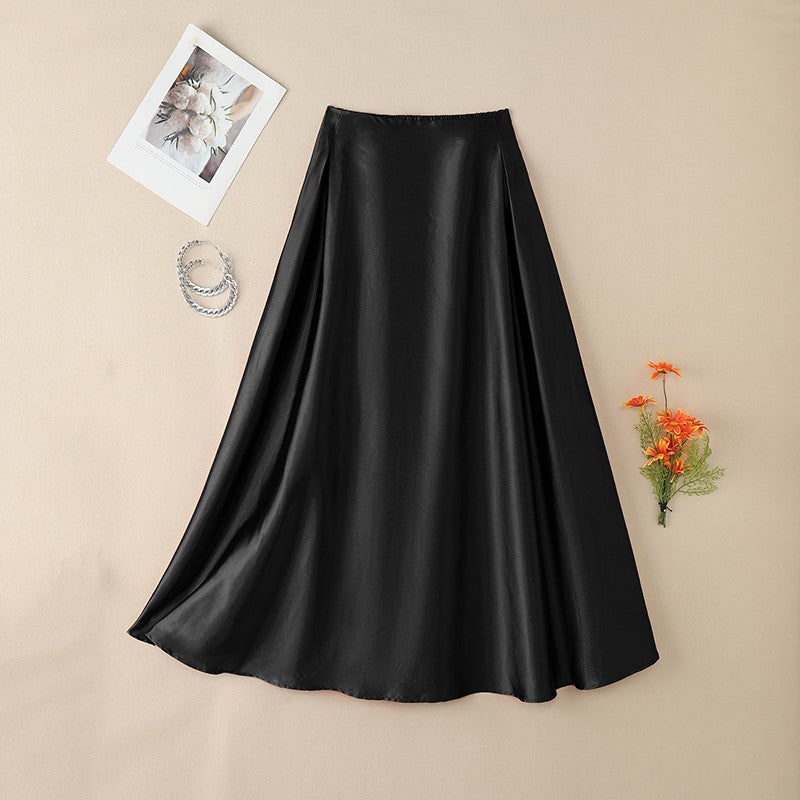 2025 Stylish Autumn High Waist Party Satin Skirts ZANZEA Women Jupe Plus Size Solid A-line OL Work Faldas Saia Maxi Long Skirt