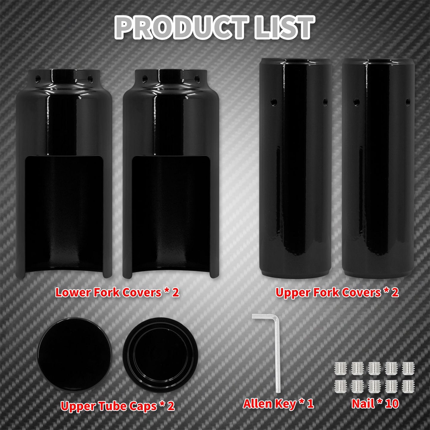 Kit de Capas Protetoras de Amortecedores Dianteiros para Harley Dyna Street Bob FXD Low Rider Fat Bob 2006-17