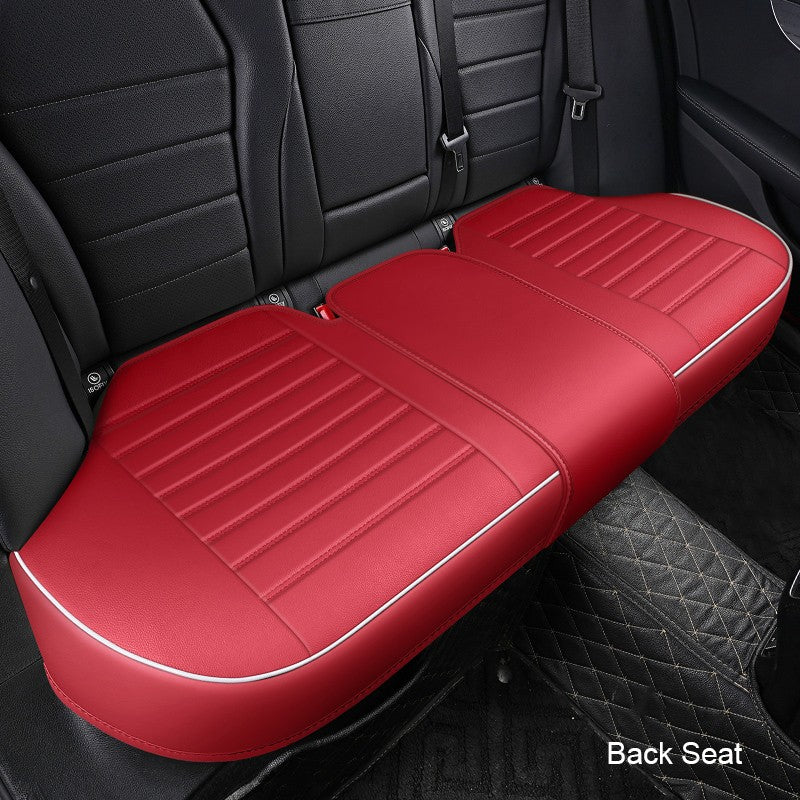1Pcs PU Leather Car Universal Seat Cover Interior Auto Seat Kits Cushion Four Seasons Protector Mat Front Rear Rows Accessories