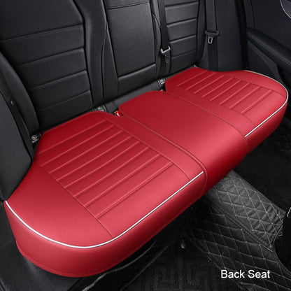 1Pcs PU Leather Car Universal Seat Cover Interior Auto Seat Kits Cushion Four Seasons Protector Mat Front Rear Rows Accessories