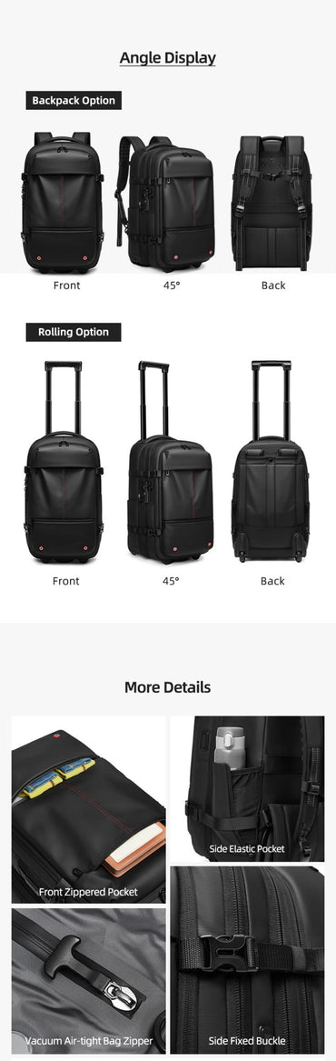 2025 Vacuum Compression Large Capacity Durable Luggage  Suitcase Wheels Women Men Cabin Carry-On Boarding Travel