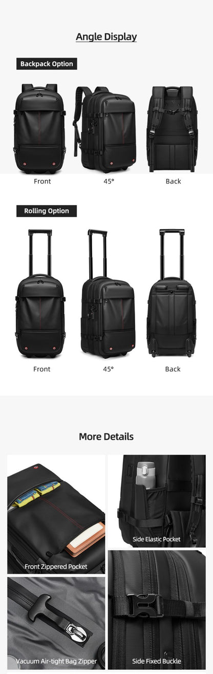 2025 Vacuum Compression Large Capacity Durable Luggage  Suitcase Wheels Women Men Cabin Carry-On Boarding Travel