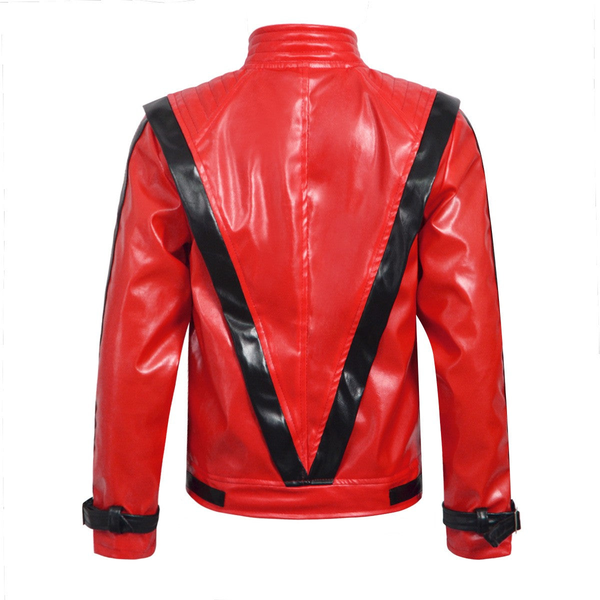 Classic Michael Joseph Jackson Leather Red Thrilling Jacket Halloween Birthday Gift Night Outwear