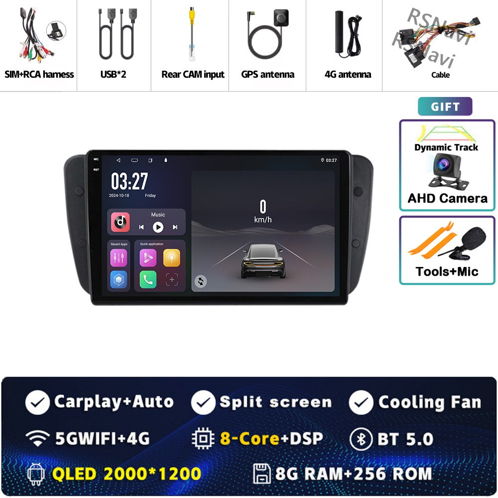 Android 15 For SEAT Ibiza 6J IV 4 2008 - 2015 2K QLED Stereo Car Radio Multimedia Video Player GPS AI Voice CarPlay Head Unit