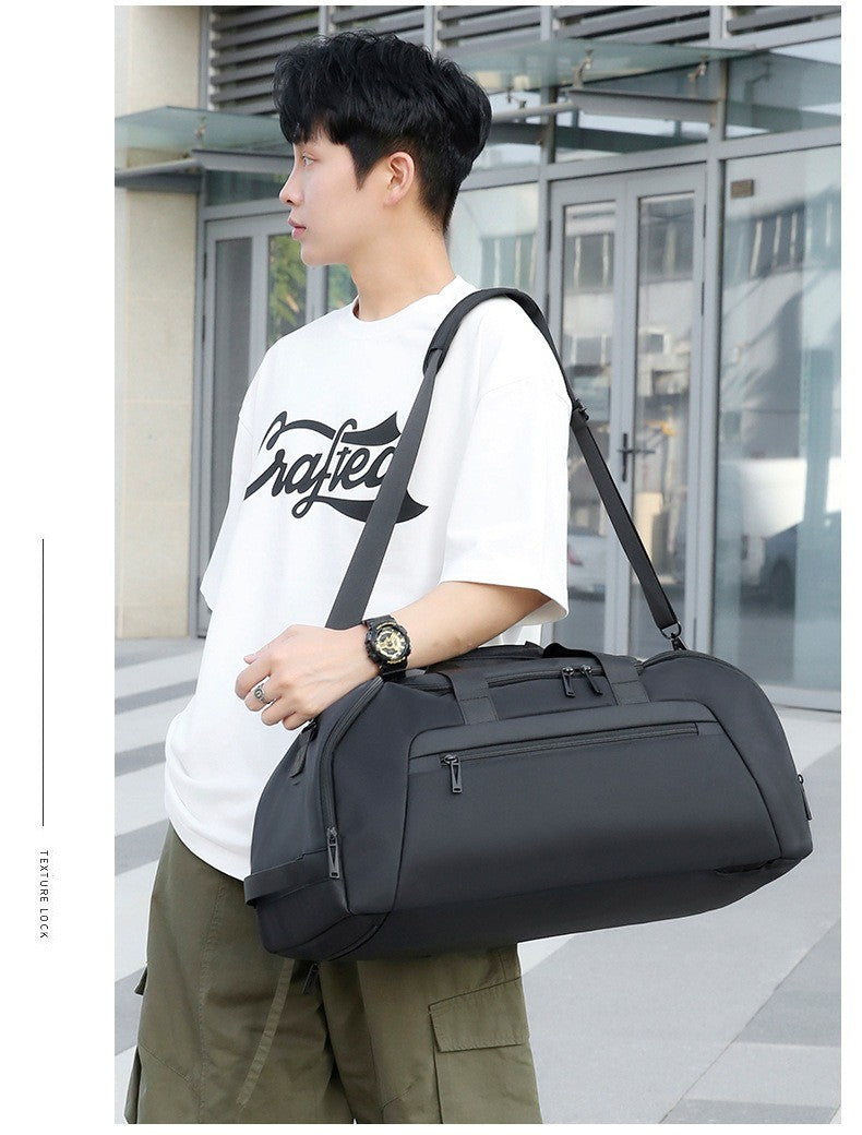 Custom logo large capacity travel bag for men waterproof sports outdoor travel bag print name hand luggage backpack with shoes