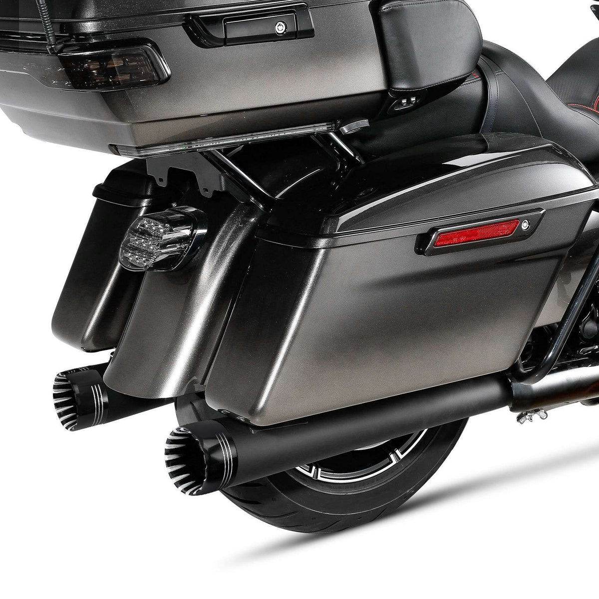 Motorcycle 4" Slip-on Mufflers Exhaust Pipes For Harley Touring Electra Street Glide 1995-2016