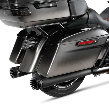 Motorcycle 4" Slip-on Mufflers Exhaust Pipes For Harley Touring Electra Street Glide 1995-2016