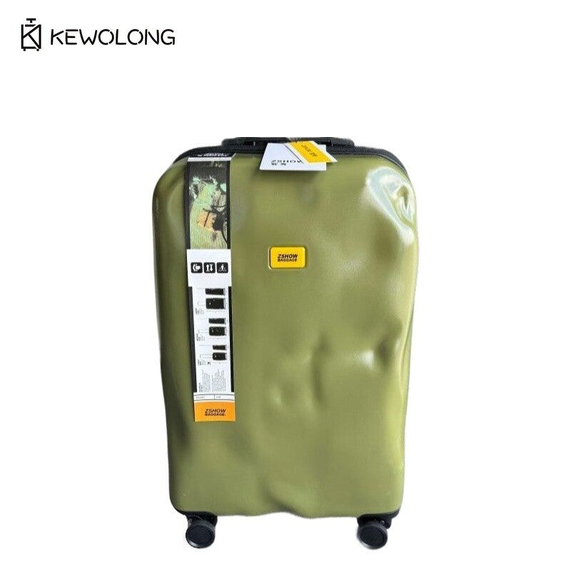 Crash luggage Italy Design Broken Zipper Suitcase With TSA Lock Zshow Brand Vintage Grunge Luggage
